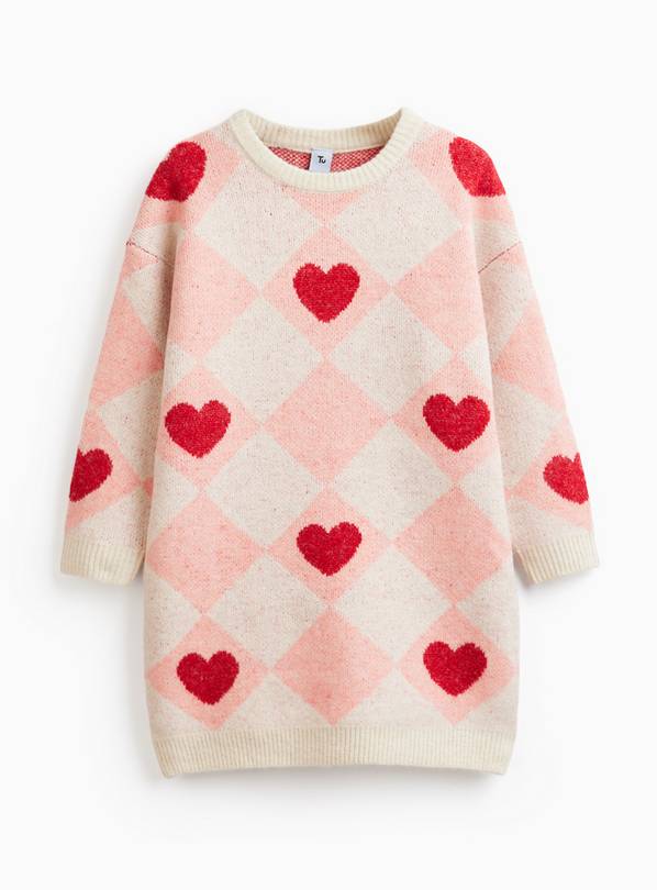 Pink Valentine's Day Knitted Dress 8 years